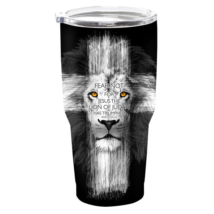 30 oz Stainless Steel Tumbler Lion Cross - Symonds Flags