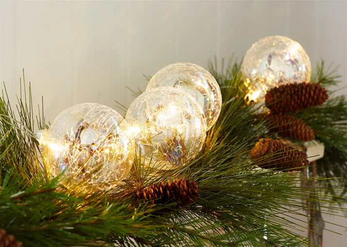 LED Ball Ornaments w/6HR Timer