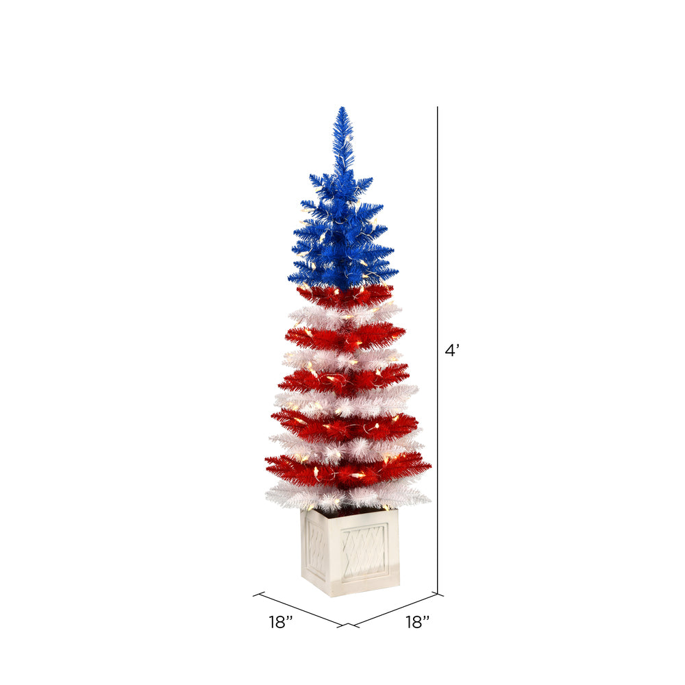 4' x 18" Potted Centennial Pine Artificial Christmas Tree