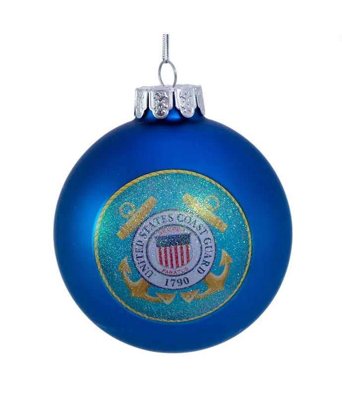 80MM U.S. Coast Guard Glass Ball Ornament