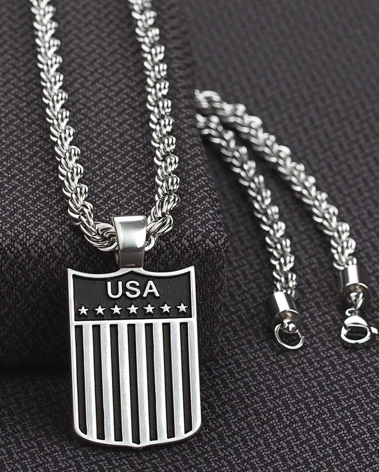 Twister Mens Necklace 24" Chain