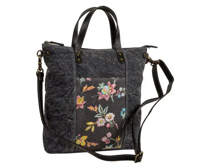 Cavender Floral Canvas Tote Bag