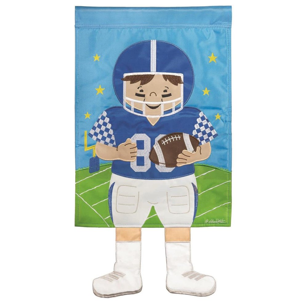 CRAZY LEG FOOTBALL BLUE WHITE (CRAZY LEG FOOTBALL BLUE WHITE) - Symonds Flags