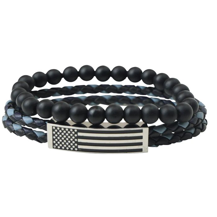 Hold Fast Bracelet: Flag Wrap Braided Bead - Symonds Flags