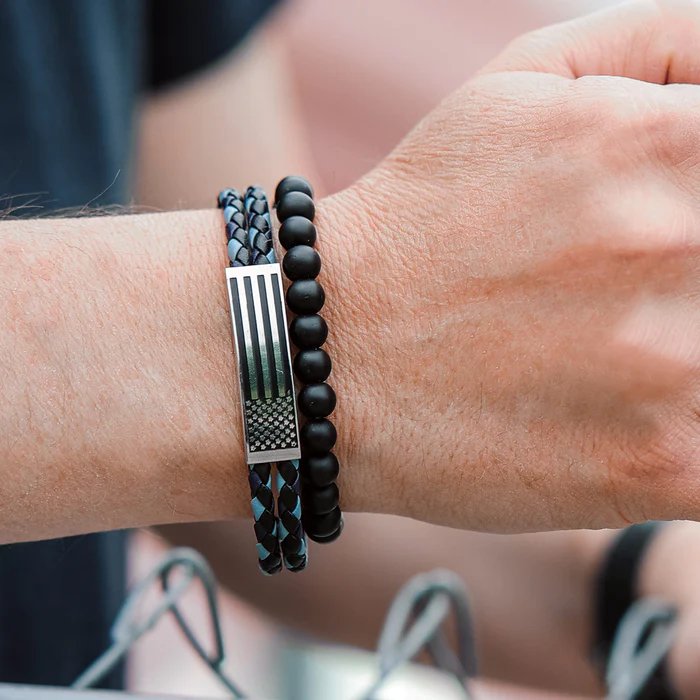 Hold Fast Bracelet: Flag Wrap Braided Bead - Symonds Flags