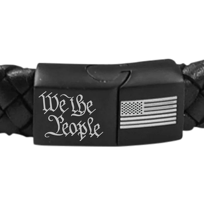 Hold Fast Bracelet: We The People Flag Braided - Symonds Flags