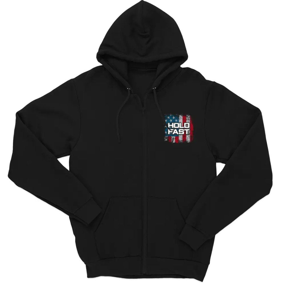 Hold Fast: Zip Hooded Sweatshirt One Nation Cross - Symonds Flags