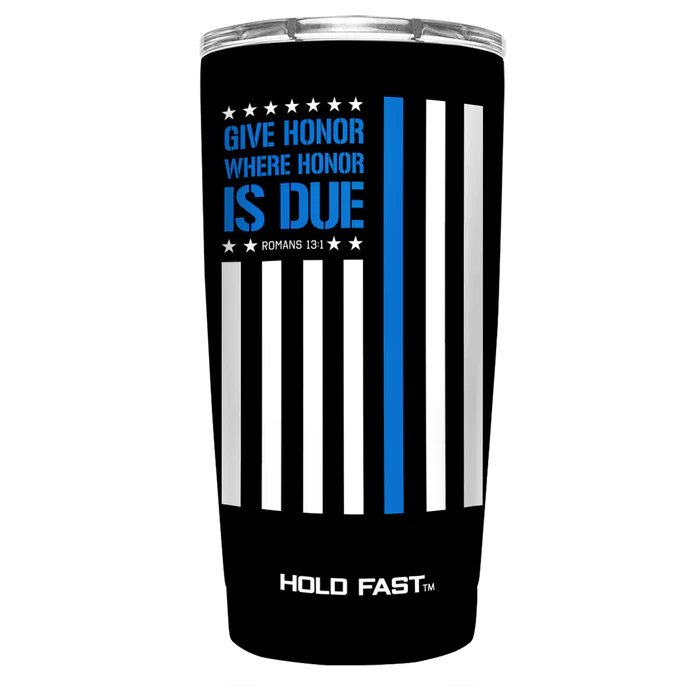 20 oz Stainless Steel Tumbler Police Flag - Symonds Flags