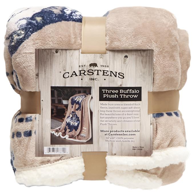 Three Buffalo Plush Sherpa Throw