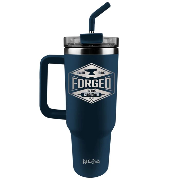 40 oz Travel Mug w/ Straw Forged - Symonds Flags