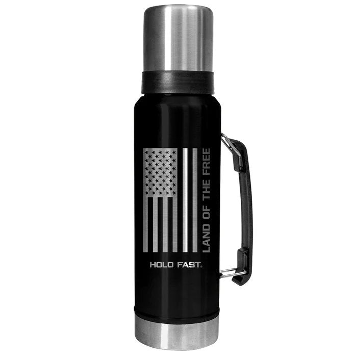 42 oz Magnum Steel Drink Tank Black Flag - Symonds Flags