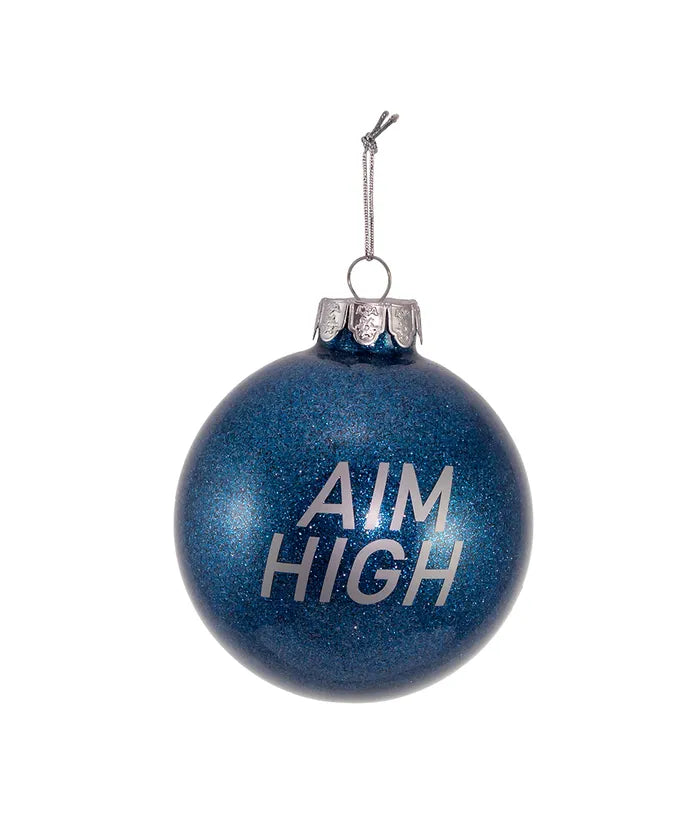 U.S. Air Force "Aim High" Glass Ball Ornament