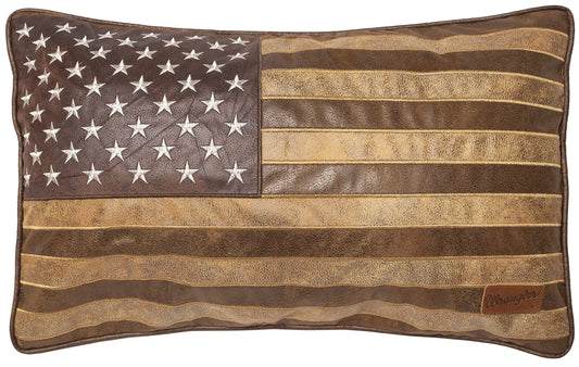 Wrangler American Flag Pillow 22"x14"