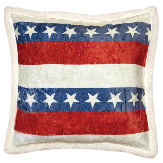 Americana Plush Sherpa Pillow