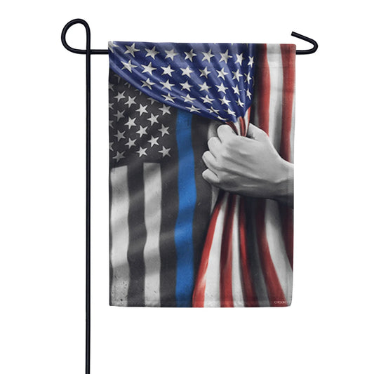 Thin Blue Line Garden Flag