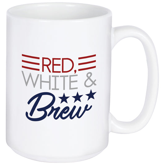 Red, White, and Brew Ceramic Mug
