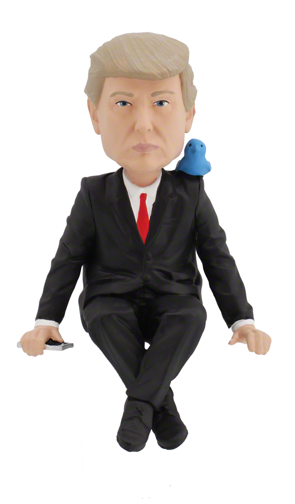 Donald Trump Media Monitor Bobble Head