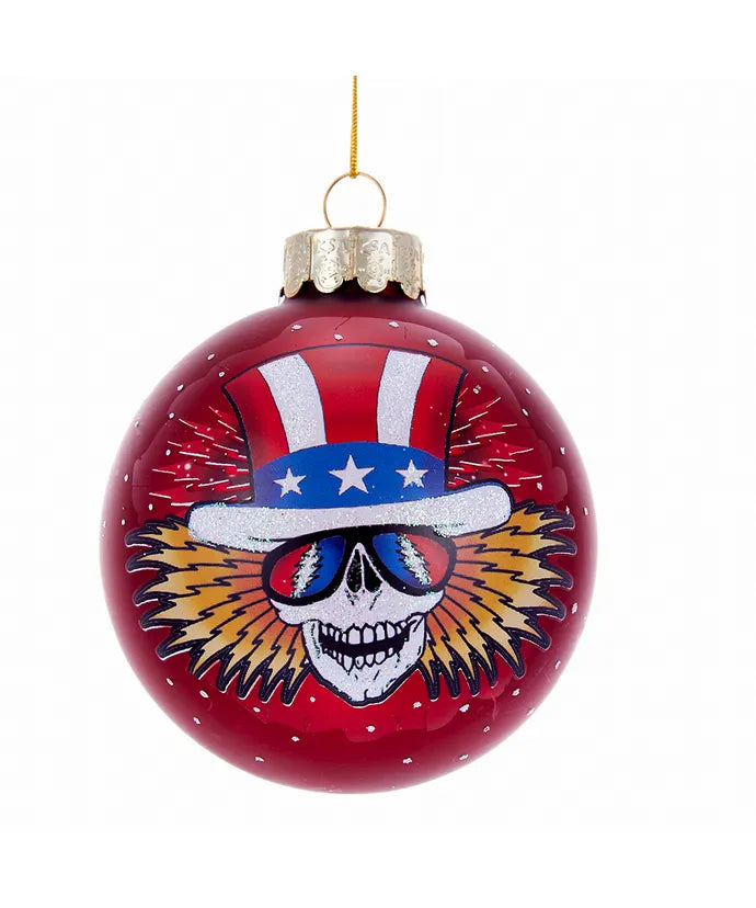 80 MM Greatful Dead Glass Ball Ornament