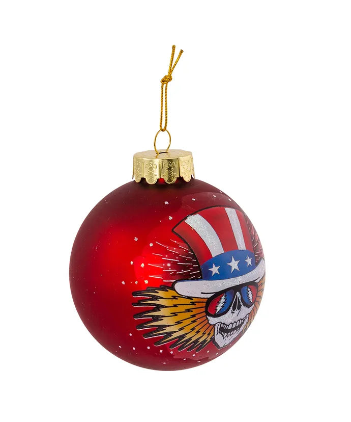 80 MM Greatful Dead Glass Ball Ornament