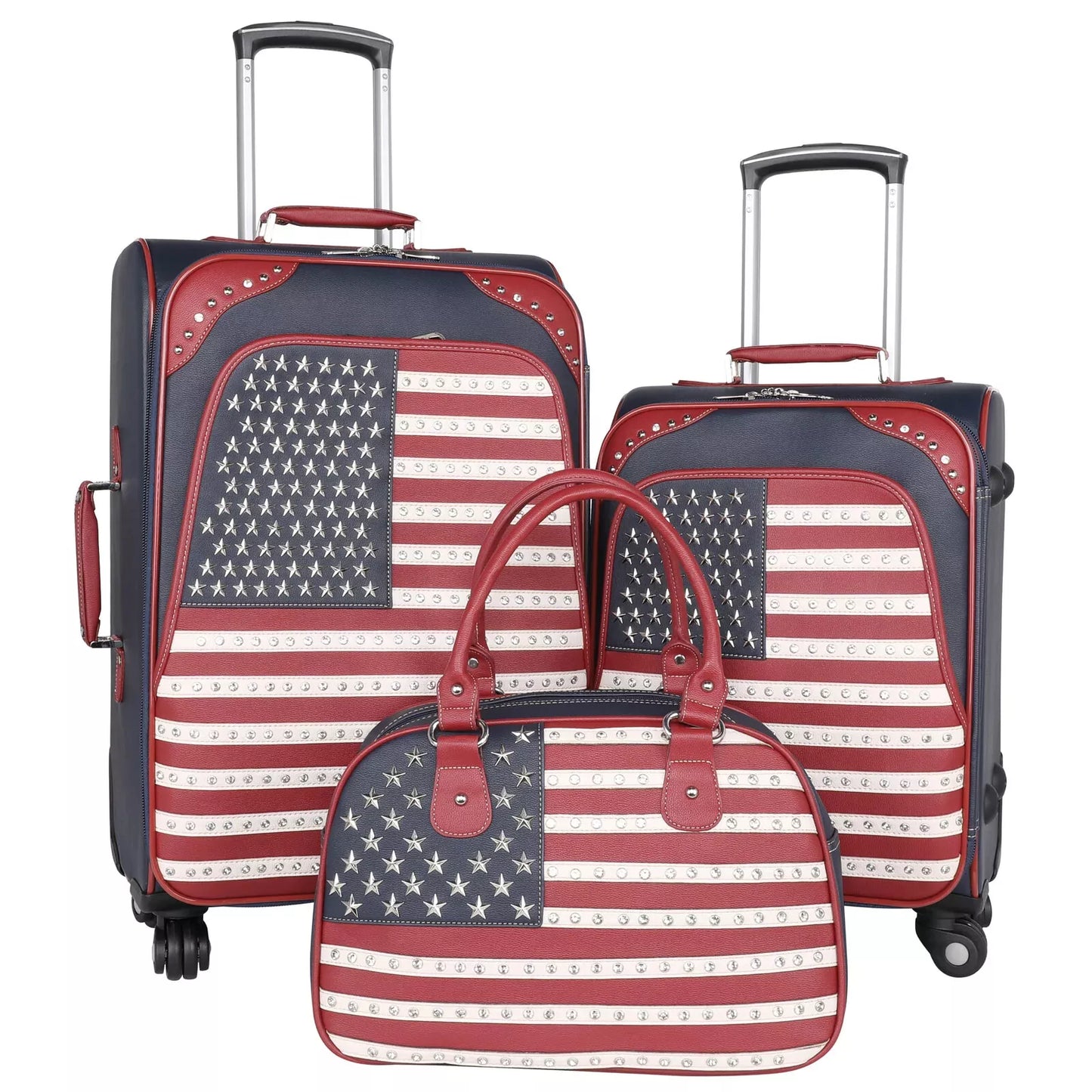 3 Piece Montana West Luggage Set Navy