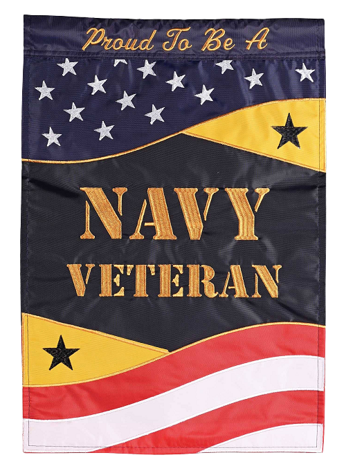 Navy Veteran Garden Flag