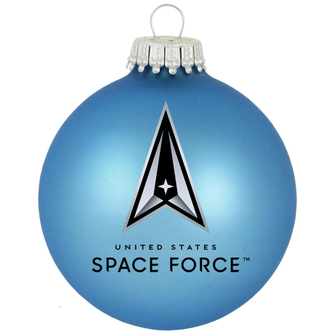 Space Force Glass Ornament