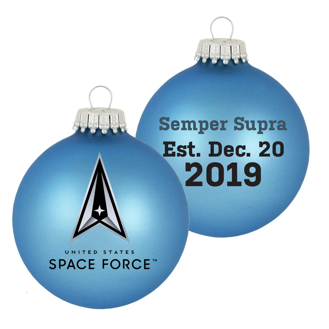 Space Force Glass Ornament