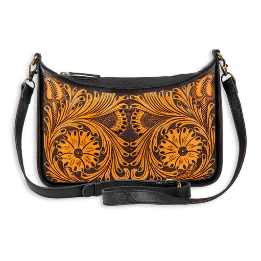 Sunflower George Hand-Tooled Bag