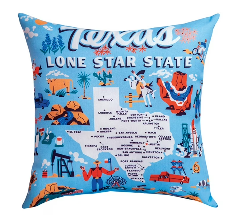 Texas Landmarks Pillow