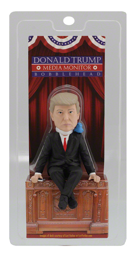 Donald Trump Media Monitor Bobble Head