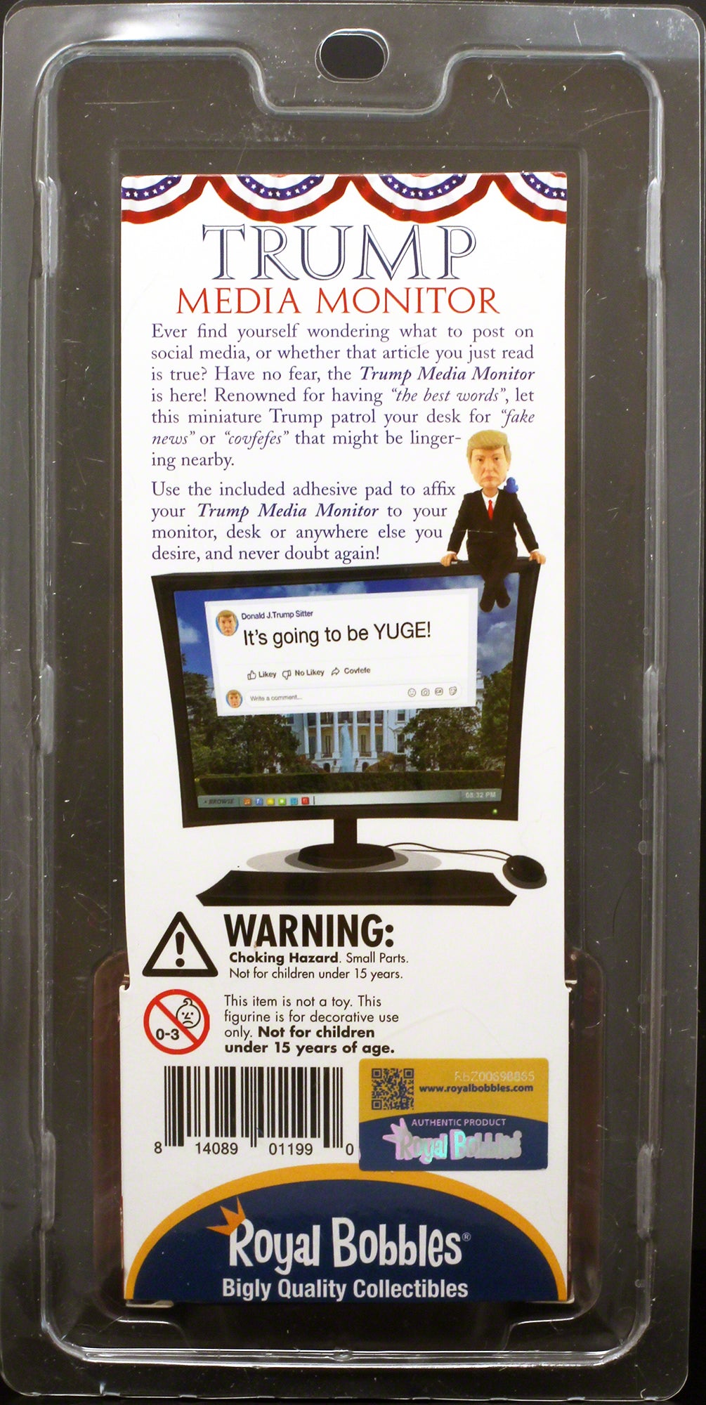 Donald Trump Media Monitor Bobble Head