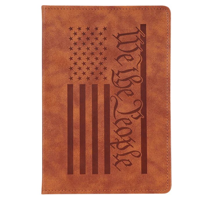 Brown Leather We The People Journal - Symonds Flags