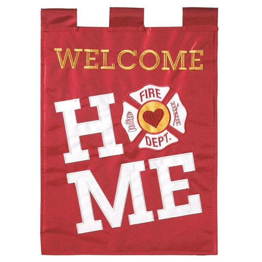 FIREFIGHTER WELCOME 13x18" GF (FLAG FIREFIGHTER WELCOME POLYESTER 13x18) - Symonds Flags