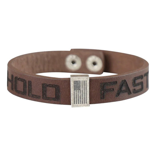 Hold Fast: Bracelet Flag Snap Brown - Symonds Flags