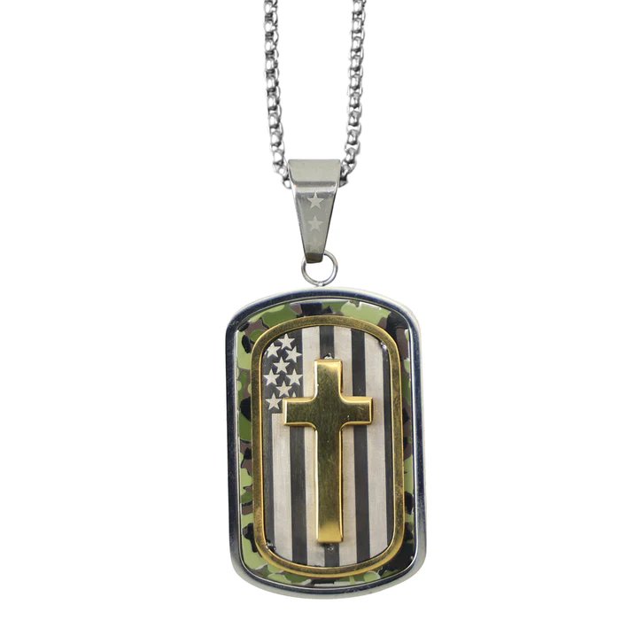 Hold Fast Necklace: Camo Cross Flag - Symonds Flags