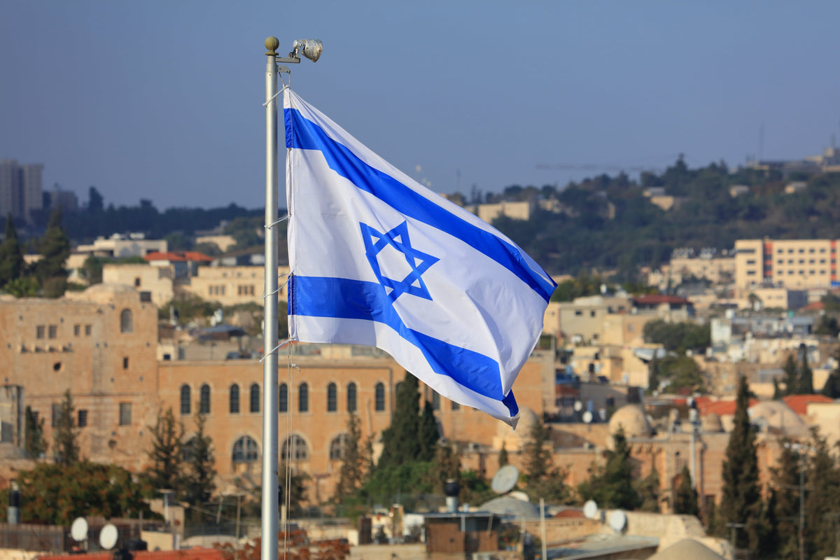 Rsym Flag Israel National Flag: Star of David's Eternal Light – Symonds Flags