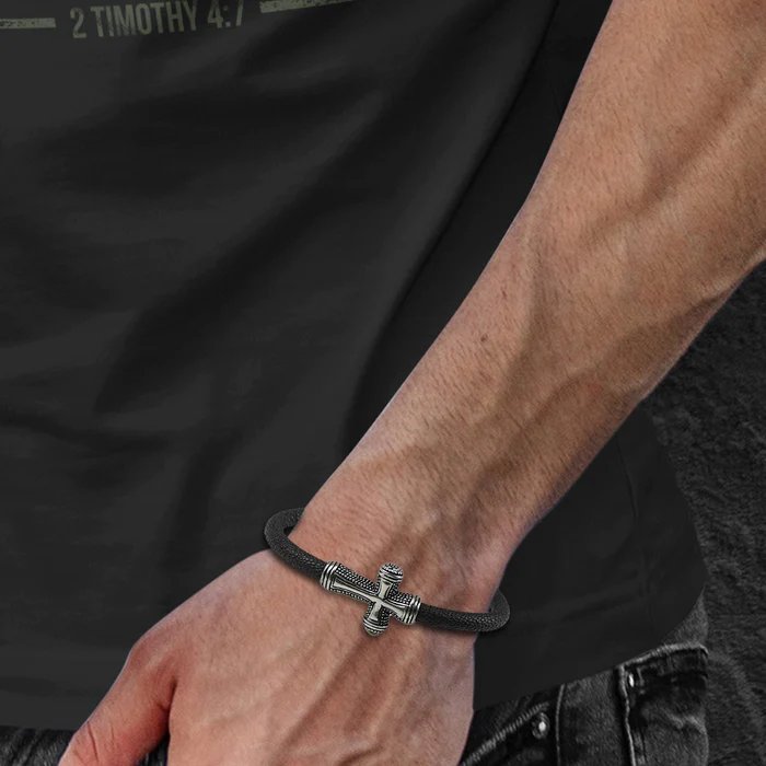 Kerusso Bracelet: Textured Cross - Symonds Flags