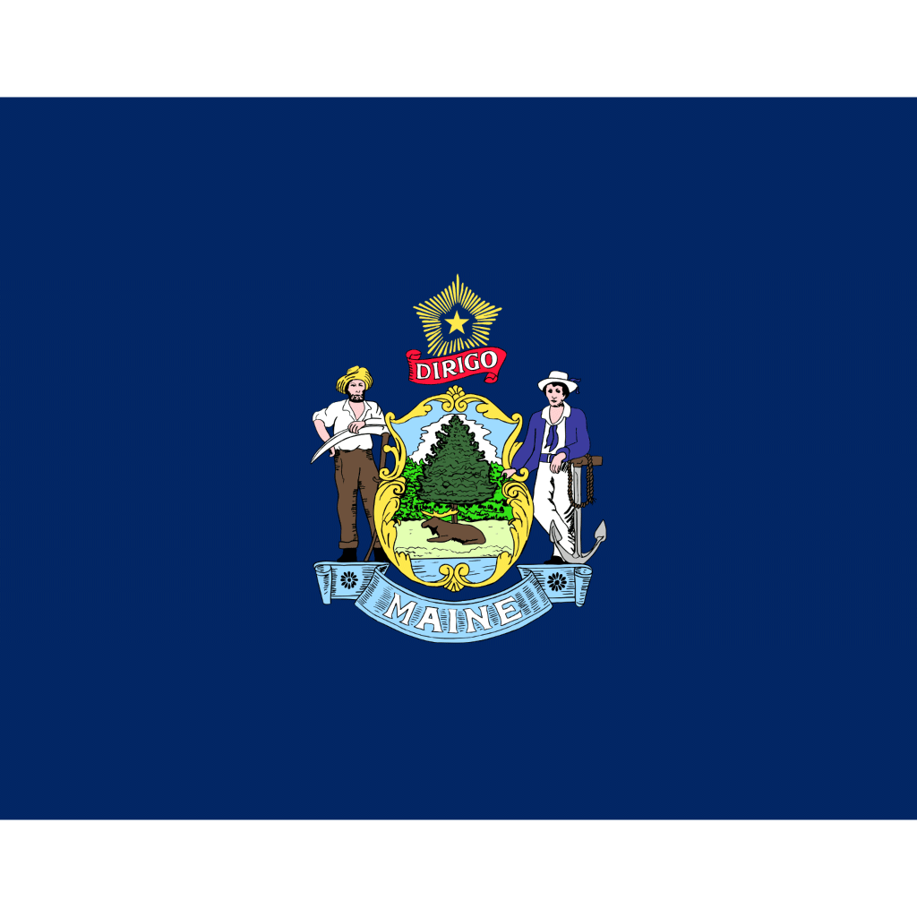 Rsym Flag Maine State Flag: Navigating the Pine Tree State's Storied Waters 3'x5 ...