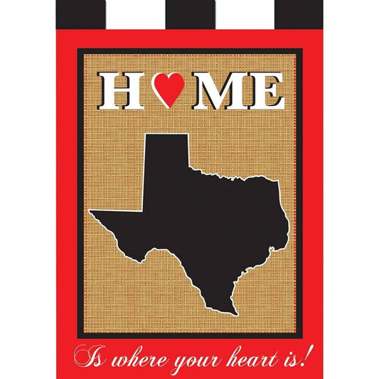 TEXAS HOME BLACK RED 13x18 GF (FLAG TEXAS HOME BLACK RED 13x18) - Symonds Flags